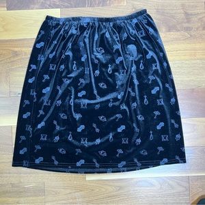 Black Adam Levine Velvet Skirt